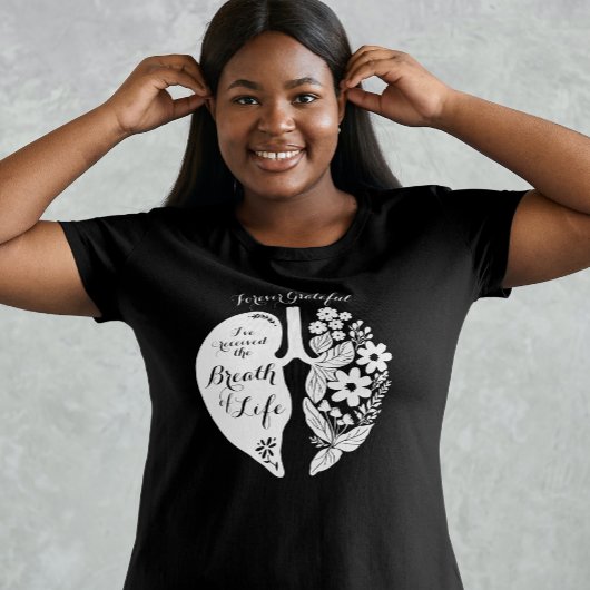 Lung Transplant Wildblume Atem des Lebens Dunkel T-Shirt