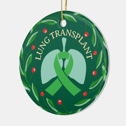 Lung Transplantat Empfänger Custom Christmas Keramik Ornament (Links)