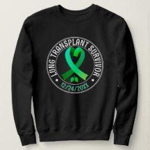 Lung Transplantat Survivor Green Ribbon Custom