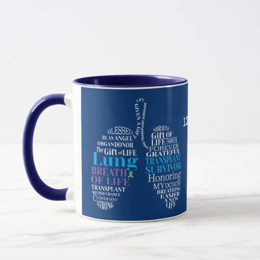 Lung Transplantat Survivor Personalisierte Kaffee Tasse (Links)