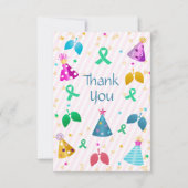 Lung Transplantation Pink Stripe Dankeskarte (Vorderseite)