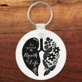 Lung Transplantation Wildblume Atmung Schlüsselanhänger (Vorderseite)