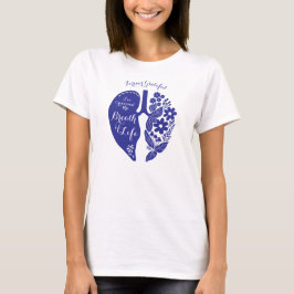 Lung Transplantation Wildblume Atmung Violett T-Shirt