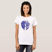 Lung Transplantation Wildblume Atmung Violett T-Shirt (Vorne ganz)