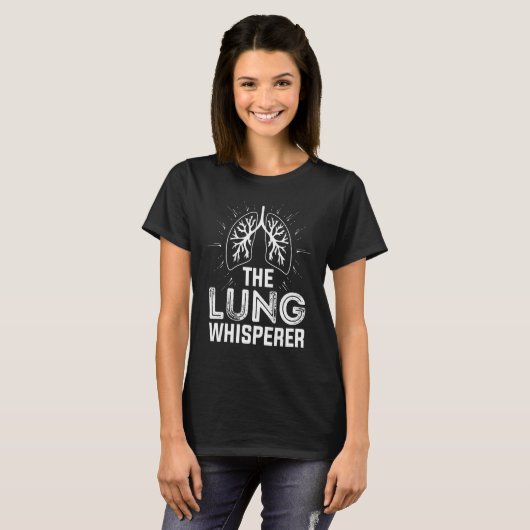 Lung Whisperer Pulmonologe Atemtherapeut T-Shirt (Vorne ganz)
