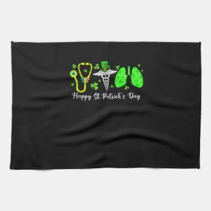 Lunge Atemnourstherapeut Happy St Patrick Geschirrtuch
