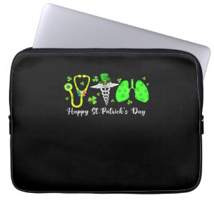 Lunge Atemnourstherapeut Happy St Patrick Laptopschutzhülle