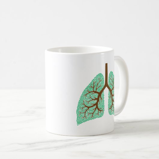 Lungen-Baum Kaffeetasse (VorderseiteRechts)