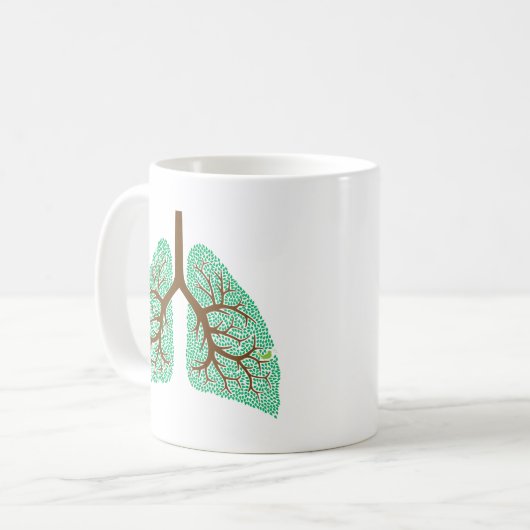 Lungen-Baum Kaffeetasse (Vorderseite Links)