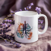Lungen, die wie ein Baum atmen, anpassbar Kaffeetasse