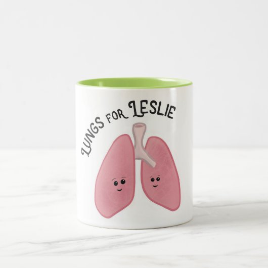 Lungen für Leslie Zweifarbige Tasse (Mittel)