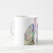 Lungen Kunst Kaffeetasse (Vorderseite Links)