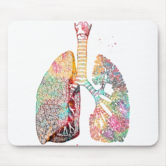 Lungen Kunst Mousepad (Vorne)