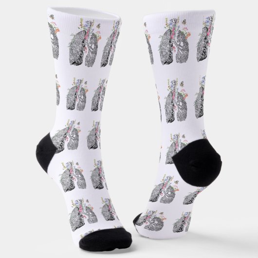 Lungen Kunst Socken (Gewinkelt)