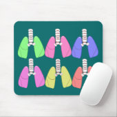 Lungen mehrfarbig--Atmungstherapeut-Entwurf Mousepad (Mit Mouse)