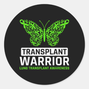 Lungen-Transplantations-Überlebender Kämpfer Lunge Runder Aufkleber