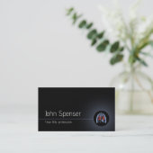 Lungenärztin Einfache Black Business Card Visitenkarte (Stehend Vorderseite)
