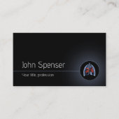 Lungenärztin Einfache Black Business Card Visitenkarte (Vorderseite)
