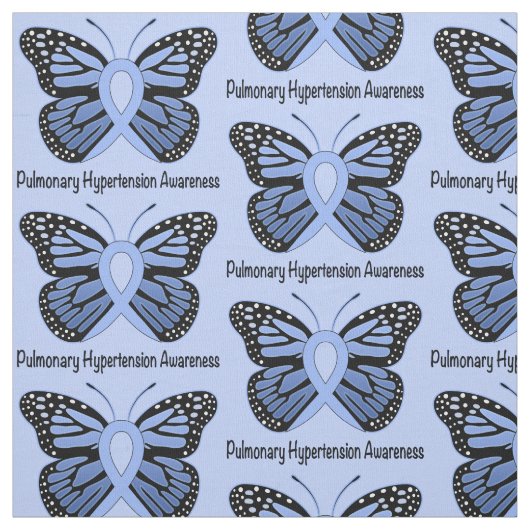 Lungenbluthochdruck-Bewusstsein mit Schmetterling Stoff (Muster)