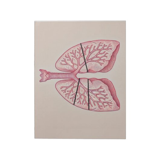 Lungendiagramm Notizblock (Rotiert)