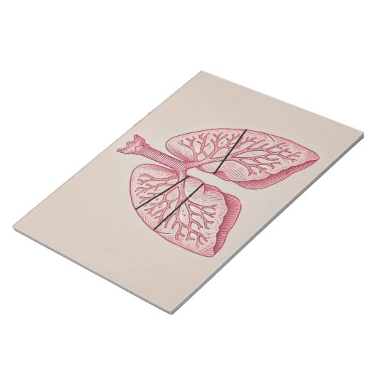 Lungendiagramm Notizblock (angewinkelt)