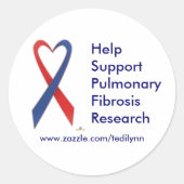 Lungenfibrose...Aufkleber Runder Aufkleber (Vorderseite)