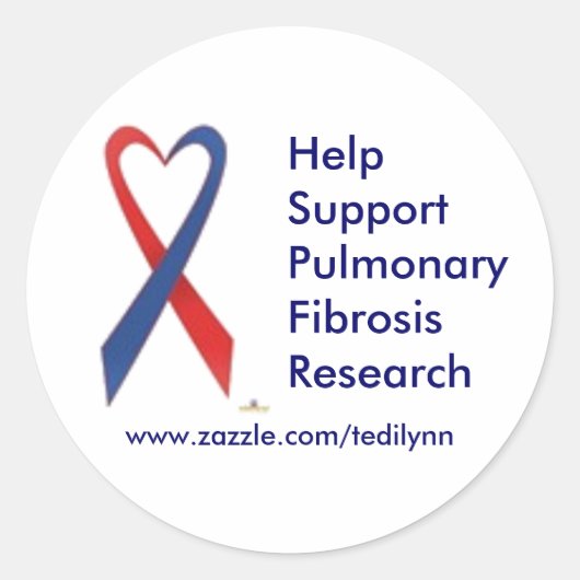 Lungenfibrose...Aufkleber Runder Aufkleber (Vorderseite)