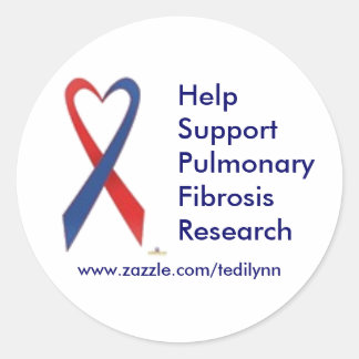 Lungenfibrose...Aufkleber Runder Aufkleber