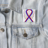 Lungenfibrose Awareness Ribbon Angel Button (Beispiel)