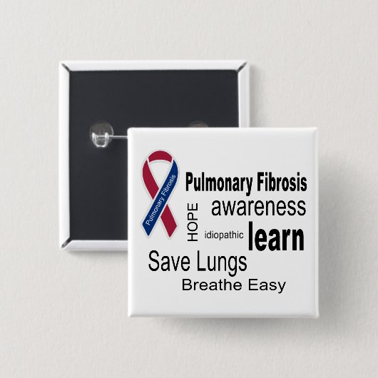 Lungenfibrosen-Bewusstseins-Knopf Button (Vorne & Hinten)