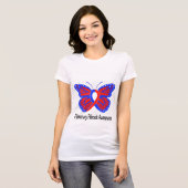 Lungenfibrosen-Bewusstseins-Schmetterling T-Shirt (Vorne ganz)