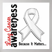 Lungenkrebs-Bewusstsein 5 Poster (Vorne)