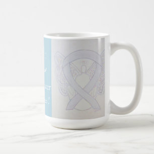 Lungenkrebs-Bewusstsein Band Engel Custom Tasse