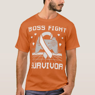 Lungenkrebs-Bewusstsein Boss Fight Survivor Gamer  T-Shirt