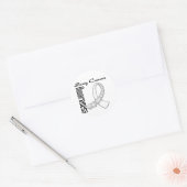 Lungenkrebs-Bewusstsein Gemstone Ribbon Runder Aufkleber (Umschlag)