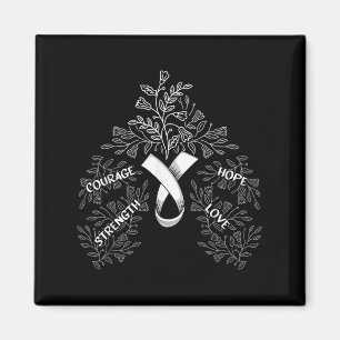 Lungenkrebs Bewusstsein Hoffnung Liebe Lunge Ribbo Magnet