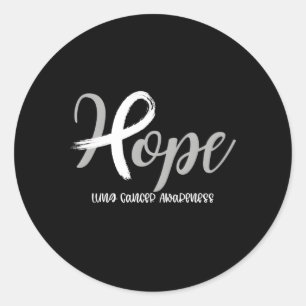 Lungenkrebs-Bewusstsein Hope Ribbon Runder Aufkleber