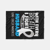 Lungenkrebs-Bewusstsein jedes Atems, das ich mit m Fleecedecke (Vorderseite (Horizontal))