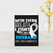 Lungenkrebs-Bewusstsein jedes Atems, das ich mit m Karte (Gelbe Blume)