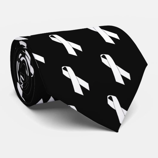 Lungenkrebs-Bewusstsein Krawatte (Gerollt)