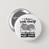 Lungenkrebs-Bewusstsein Monat Band Geschenke Button (Vorne & Hinten)