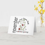 Lungenkrebs-Bewusstsein Monat Blume Band 1 Karte (Gelbe Blume)