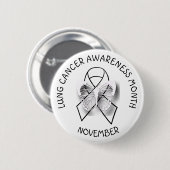 Lungenkrebs-Bewusstsein MOnth November Schaltfläch Button (Vorne & Hinten)