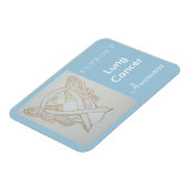 Lungenkrebs Bewusstsein Ribbon Angel Custom Magnet (Linke Seite)