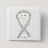 Lungenkrebs-Bewusstsein Ribbon Custom Art Button (Vorderseite)