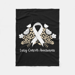 Lungenkrebs Bewusstsein Ribbon Lungenkrebs Fleecedecke