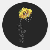 Lungenkrebs Bewusstsein Sonnenblume Runder Aufkleber (Vorderseite)