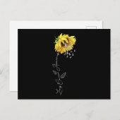 Lungenkrebs Bewusstsein Sonnenblumen_1 Einladungspostkarte (Vorne/Hinten)