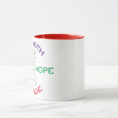 Lungenkrebs-Bewusstsein Tasse (Zentrum)