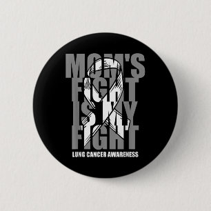 Lungenkrebs Bewusstsein Weißer Band November Mamas Button